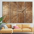 thumbnail image 4 of Wood Crack Art Canvas, Trendy Canvas Art, Contemporary Wall Decor, Tree Ring Printed Canvas, Brown Canvas Art, Abstract Art, Nature Printed, Canvas Wall Decor - Natural Framed, 4 of 9