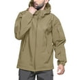 thumbnail image 3 of TACVASEN Mens Water Resistant Soft Shell Jacket Winter Fleece Coat Khaki M, 3 of 8