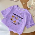 thumbnail image 5 of CYRBOKO Girls Outfit Sets, Elastic Waist Short Sleeve Cotton Summer T-shirts and Shorts Purple Size 11-12 T, 5 of 6
