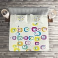 thumbnail image 3 of Ambesonne Mid Century Quilted Coverlet 3 Pcs, Cool and Crazy Art, Queen Size, Multicolor, 3 of 4