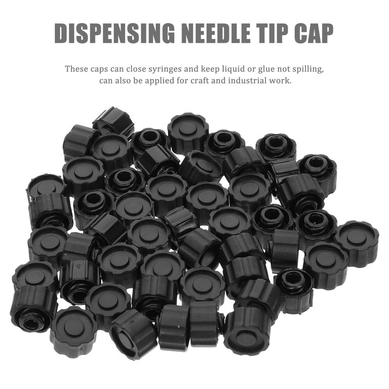 50 pcs Syringe Tip Caps Syringe Adapter Plugs Dispensing Needle Tip Cap for  Laboratory 
