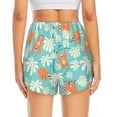 thumbnail image 4 of Uemuo Cute Sloth on Floral Tree Pattern Women's Athletic Shorts High Waisted Running Shorts with Liner Pockets Gym Elastic Workout Shorts-Medium, 4 of 9