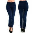 thumbnail image 5 of Women Cotton Spandex Ankle Length Yoga Leggings Pants Workout Sports Gym Navy Sm, 5 of 7
