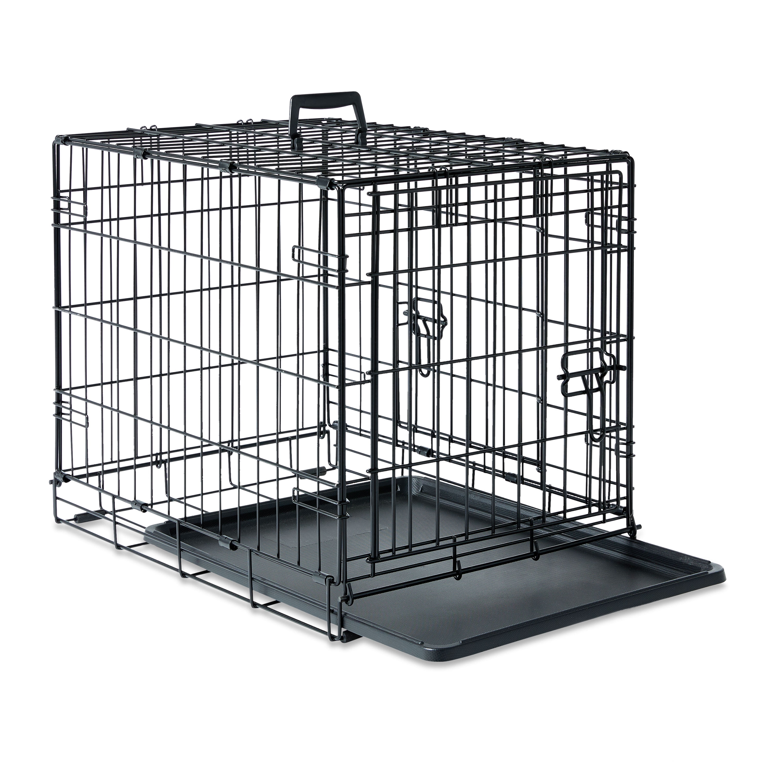 Vibrant Life Foldable 2-Door 24" Wire Crate for Dogs with Divider and Leak-Proof Tray