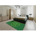 thumbnail image 5 of Ahgly Company Machine Washable Indoor Square Transitional Deep Emerald Green Area Rugs, 3' Square, 5 of 7