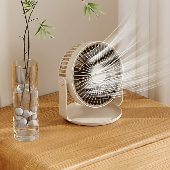 Countertop Fan Battery Powered Small Portable Adjustable Speed USB Rechargeable Fan Powerful Fan Suitable For Children Women Men Indoor Outdoor Traveling