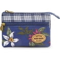 thumbnail image 2 of Women Small Zipper Coin Purse - Handmade Fabric Flower Embroidered Change Pouch - Cotton Double Zipper Wallet, 2 of 5