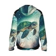 thumbnail image 2 of Picia Watercolor Turtle5 Women's Men's UPF 50+ Sun Protection Hoodie Shirt Long Sleeve SPF Fishing Outdoor UV Hiking Lightweight Shirts-X-Large, 2 of 9
