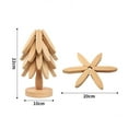 thumbnail image 2 of Natural Wooden Tree Trivet Set for Hot Dishes, Christmas Tree Coasters for Kitchen, Set of 4, Eco-Friendly Wooden Trivets, Heat-Resistant Holiday Decor, Stylish Dining Table Accessories (Beige), 2 of 10