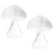 thumbnail image 4 of Mushroom Shaped Glass Vase 2Pcs Decorative Item Creative Design For Home Decoration Transparent Floral Arrangement, 4 of 5