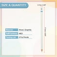 thumbnail image 2 of Uxcell Med Drawing Pencils for Sketching, 6PCS Sketch Pencils for Drawing Art Pencils Graphite Wood Pre-sharpened for Drawing Sketching Artist, Round, White Refill, White/Blue Pole, 2 of 6