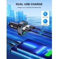 thumbnail image 2 of Transmisor FM Bluetooth ZHAOCHENG Adaptador de Radio para Coche Bluetooth 5.0 Cargador de Encendedor de Cigarrillos con Puertos USB duales 5V/2.4A y 1A, 2 of 5