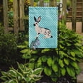 thumbnail image 2 of Caroline's Treasures BB8135GF English Spot Rabbit Blue Check Flag Garden Size , Small, multicolor, 2 of 3