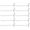 thumbnail image 1 of FONDOTIN 10Pcs White Rectangular Iron Pegboard Hooks for Supermarket Shelves Retail Environment, 1 of 8