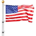 thumbnail image 1 of STAWAY 25FT Telescopic Flagpole Kit - Heavy Duty Aluminum, Easy Install, Adjustable Height, Perfect for Veterans & Outdoor Displays, Weather Resistant, 1 of 9