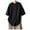 C3 Black, variant on Gbsyewxs Mens Shirts Half Sleeve Crew Neck Solid Color Ribbed Loose Summer Shirts For Men Black