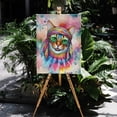 thumbnail image 4 of Hippie Abyssinian Portrait Watercolor Tie-Dye Vintage Styles Vertical Matte Canvas Poster Cat Lover Kitten Owner Gifts Wall Art Home Decor - 00014, 4 of 5