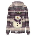 thumbnail image 6 of Lorytime Christmas Hoodies for Women Fleece Snowman Sweatshirt Long Sleeve Pullover Drop Shoulder Loose Tops for Holiday, 6 of 7