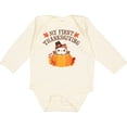thumbnail image 3 of Inktastic My 1st Thanksgiving Cute Owl in Pumpkin Boys or Girls Long Sleeve Baby Bodysuit, 3 of 5