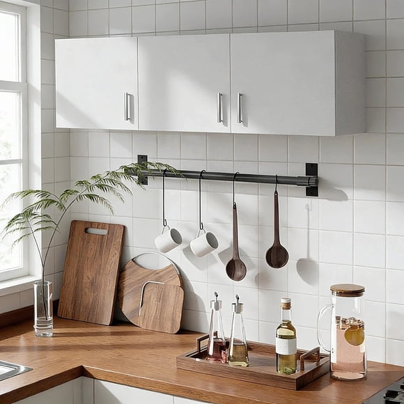 Mueble Superior de Cocina, Repisa Flotante Alacena Gabinete 3 Puertas Cocina Baño 100*33*30cm