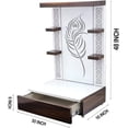 thumbnail image 3 of Pooja Mandir / Designer Wooden Temple With LED Lights / Mandir For Home & Office / Temple For Home / Modern Style Pooja Chowki For God Idols, 3 of 3