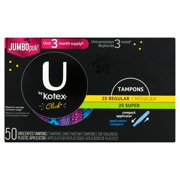 U by Kotex Fitness Tampons with FITPAK, Regular Absorbency, Unscented