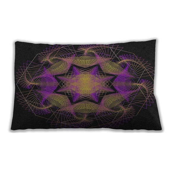 Ahgly Company Indoor Rectangular Patterned Lumbar Throw Pillow, 13 inch by 19 inch