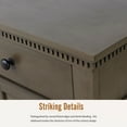 Retro Sideboard with 3 Drawers, Wooden Storage with 2