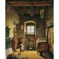 thumbnail image 3 of Albert Schindler 12x14 Black Modern Framed Museum Art Print Titled - The Widow of the Landwehrman (Bauernstube) (1836), 3 of 5