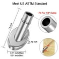 thumbnail image 4 of 40 Pack Angle Beveled Protector Sleeves, Wood Post Protector Stair Cable Railing 1/8, 45 Degree, 4 of 8