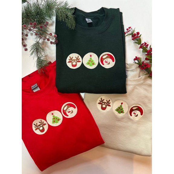 Christmas Cookie Embroidered Sweatshirt