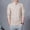 Beige, variant on Bcfgryg Men's casual fashion solid color linen stand collar long sleeve slim fit T-shirt Slim Fit Dress Shirts Men Green