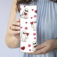 thumbnail image 4 of Personalized Halloween Skinny Tumbler - Cute Ghost with Heart Tumbler - Spooky Season Gifts - Halloween Gifts for Couples Girlfriend Boyfriend - Custom Name 20oz Stainless Steel Tumbler, 4 of 6