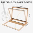 thumbnail image 4 of PERUYQ Folding Guitar Cases Stand, Wooded Multiple Guitar Case Floor Rack for Electric Guitar, Bass, and Acoustic Guitars for Home, Studio, Stage (Borwn), 4 of 8