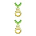 thumbnail image 1 of Seitruly Cepillos de de silicona en forma de U de 2 a 6 años, cepillos de limpieza de extraíbles, suministro de salud para el Amarillo 2piezas, 1 of 6