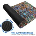 thumbnail image 6 of Long Mouse Pads for Desk,Brown Traditional Tile Pattern Desk Mats on Top Of Desks, Desk Mouse Pad Extra Large with 3mm Non-Slip Base and Stitched Edge for Gaming,Office,Work,Home 31.5"x11.8", 6 of 6