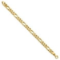 thumbnail image 2 of 14k Yellow Gold 8mm Hand Polished Figaro Link Chain Bracelet 9 Inch -  Jewelry Gift for Mom, 2 of 2