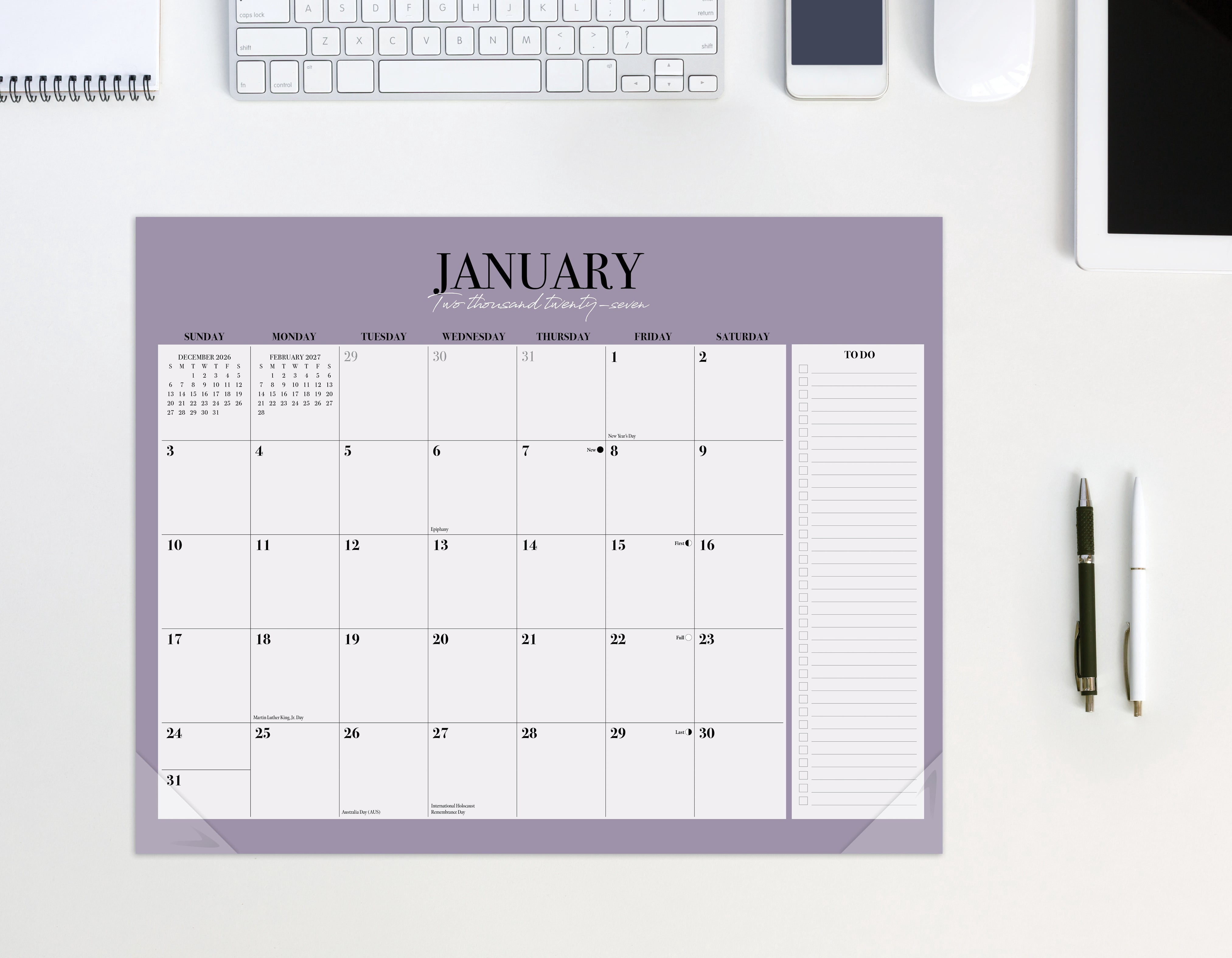 Willow Creek Press Modern Minimalist 2027 14.25" x 11.25" Magnetic Wall Calendar (64856)
