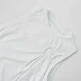 thumbnail image 3 of Heisall Womens Tops Spring Summer Solid Color Round Neck Irregular Pleats Waist-Cinching Heart Cutout 2025 New Arrival Fashion, 3 of 7
