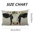 thumbnail image 3 of Qinduosi Set of 2 Cow Greenery Eucalyptus Throw Pillow Covers 12x20 Inch Outdoor Spring Summer Decor Country Farmhouse Lumbar Decorative Cases Decorations for Couch Sofa Living Room 12x20inch, 3 of 8