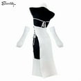thumbnail image 4 of KORURACLUB Long Dress Cheongsam Costume premium sweater cosplay lingerie High Slit Long Dress, 4 of 5