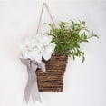thumbnail image 4 of Ganfancp Guirnalda Primaveral de Hortensias para Cestas Simulación de Cesta de Ratán Guirnalda Decorativa para Colgar de La Puerta Rebajas Hoy Liquidación 1 Corona, 4 of 7