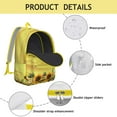 thumbnail image 4 of Sunflower Design Bookbag for School College Teens Adults, Large Capacity Backpack with Laptop Sleeve, Durable Commuting Travel Bookbag, Floral Flowers Print Unisex Gift Idea for Work or College, 4 of 5