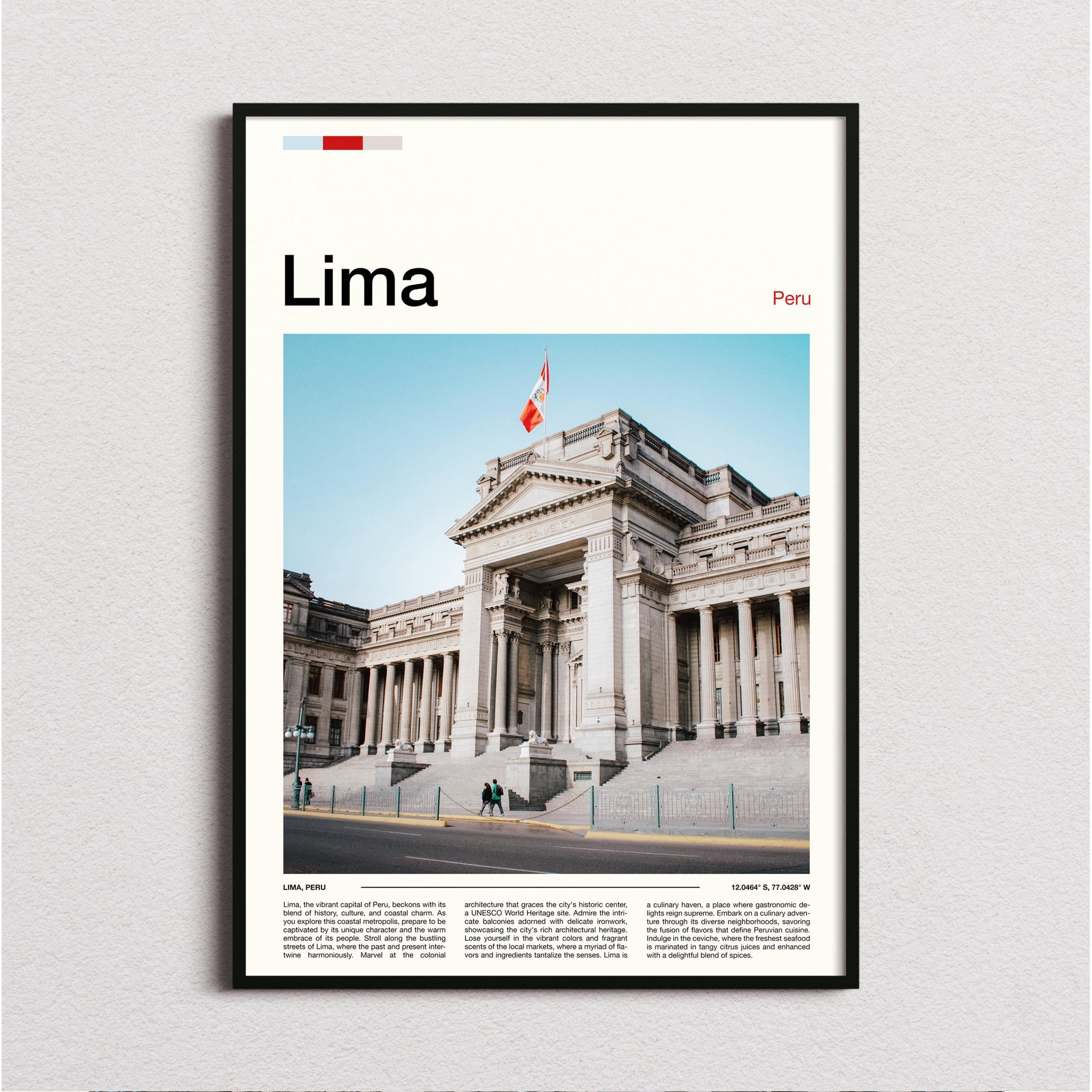 Lima Print, Lima Wall Art, Lima Poster, Lima Art Print, Peru Print, Peru Wall Art, Poster Only