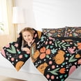 thumbnail image 3 of Erosebridal Animal Capybara Twin Bedding Sets 7-Piece For Boys Girls,Chic Floral Flowers Leaves Bedding Comforter Set For Kids Teens,Black Reversible, 3 of 6