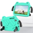 thumbnail image 4 of Kids Friendly Tablet Case for Samsung Galaxy Tab A7 Lite 8.7" 2021(SM-T220/T225/SM-T227), Soft EVA Foam Lightweight Foldable Kickstand Bracket Handle Cartoon Shockproof Protective Cover, Mint, 4 of 9