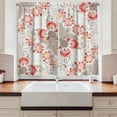 thumbnail image 2 of Ambesonne Vintage Kitchen Curtains, Bohemian Nostalgic Flowers, 55"x39", Tan Dark Pink and Rose, 2 of 3