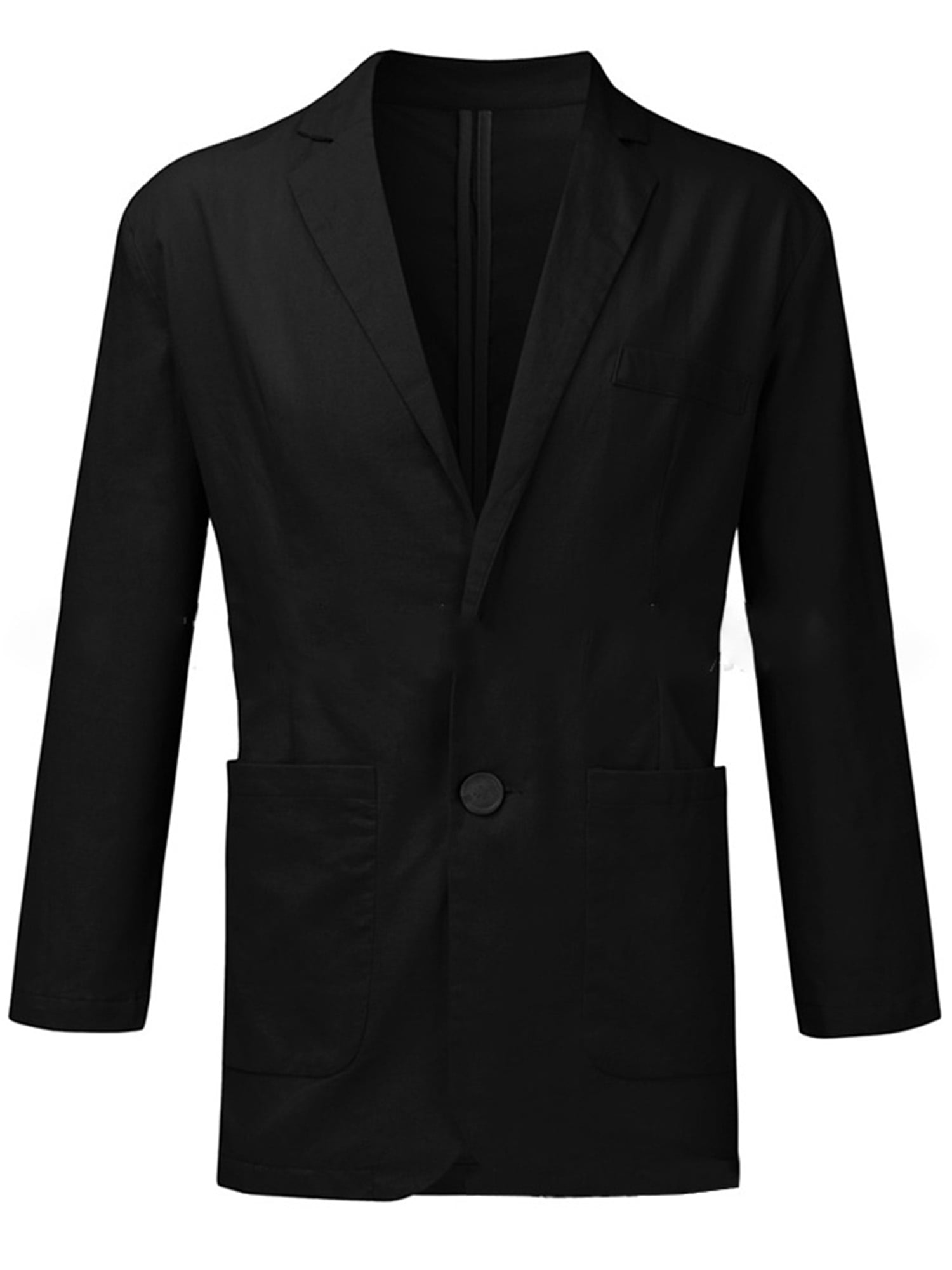 Noilla Mens Blazers Long Sleeve Blazer Lapel Neck Suit Jacket Men Plain