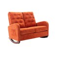 thumbnail image 2 of Bellemave Fashion Double Rocking Sofa with High Backrest and Pocket, Rocker Chair with Spacious Wing-back and Padded Seat for Living Room, Bedroom, Nursery(Orange), 2 of 9