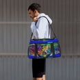 thumbnail image 6 of Lsque Geometry Dash Pattern Hand Travel Bag, Weekender Carry On for Women Men, Sports Gym Bag, Workout Duffel Bag, Overnight Shoulder Bag fit 15.6 Inch Laptop, 6 of 6